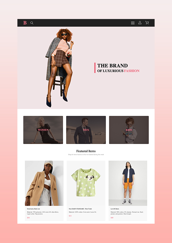 The Brand Shop project's screenshot